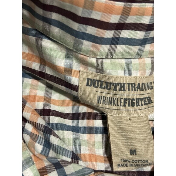 Duluth Trading Co Wrinkle Fighter Long Sleeve Button Down Men’s Large L  Plaid - Picture 2 of 10
